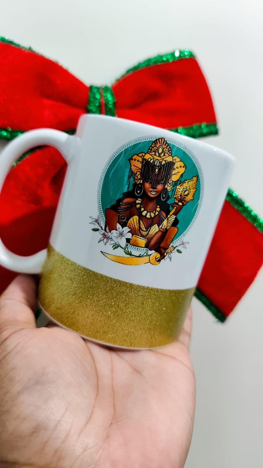 CANECA DE OXUM DE GLITTER CANECA DE OXUM DE GLITTER