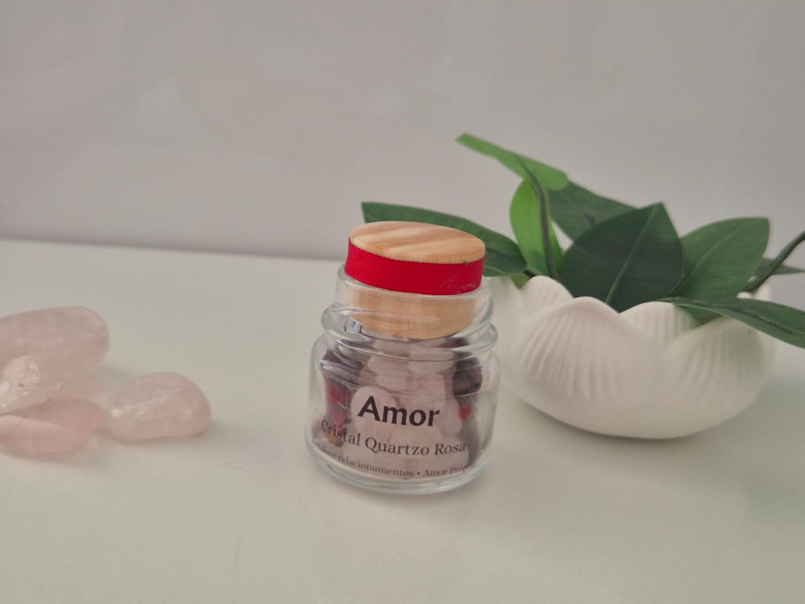 Quartzo Rosa - Pote de Cristal Natural - Pedra do Amor e do poder feminino Quartzo Rosa - Pote de Cristal Natural - Pedra do Amor e do poder feminino