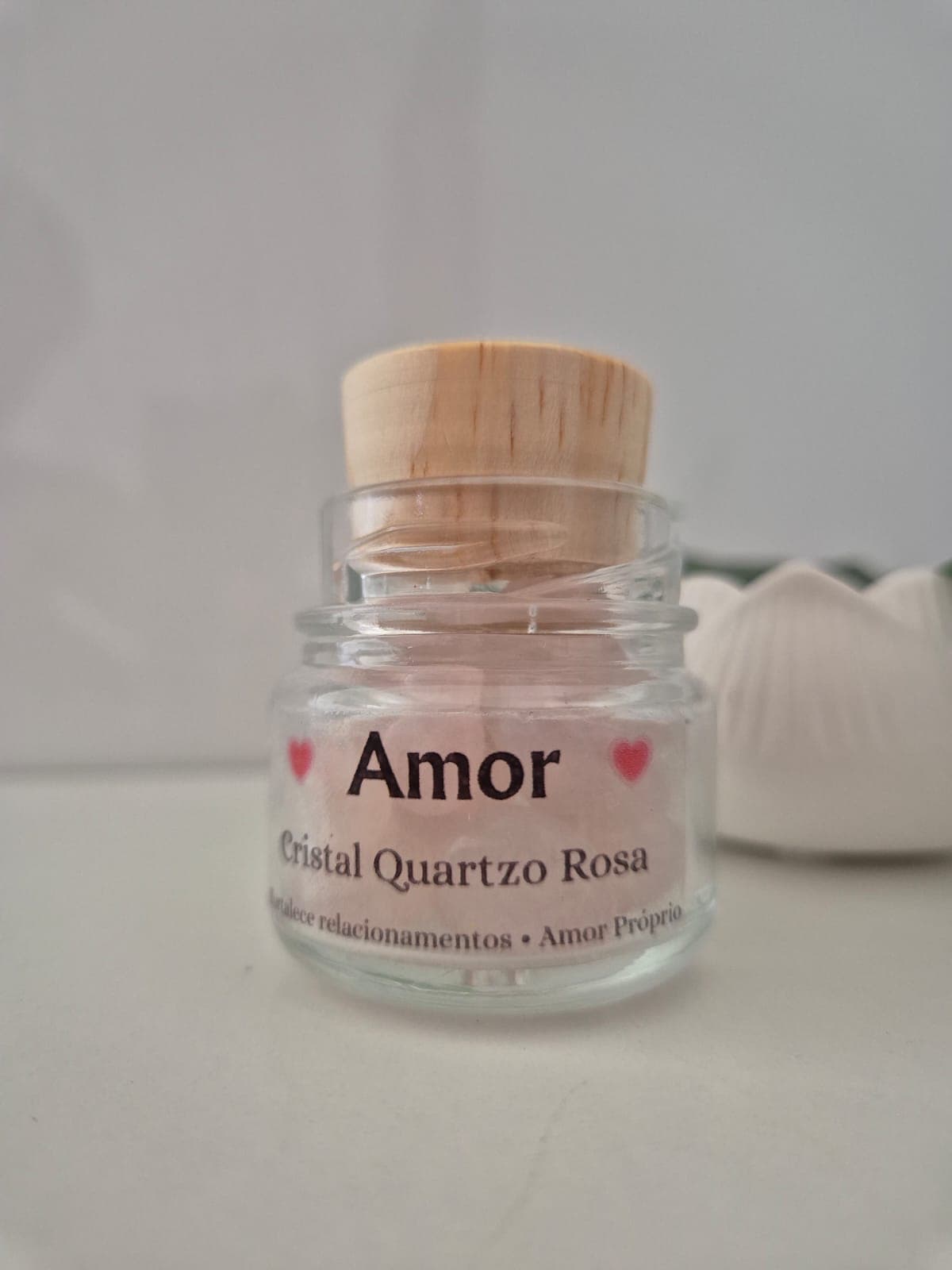 Quartzo Rosa - Pote de Cristal Natural - Pedra do Amor e do poder feminino Quartzo Rosa - Pote de Cristal Natural - Pedra do Amor e do poder feminino