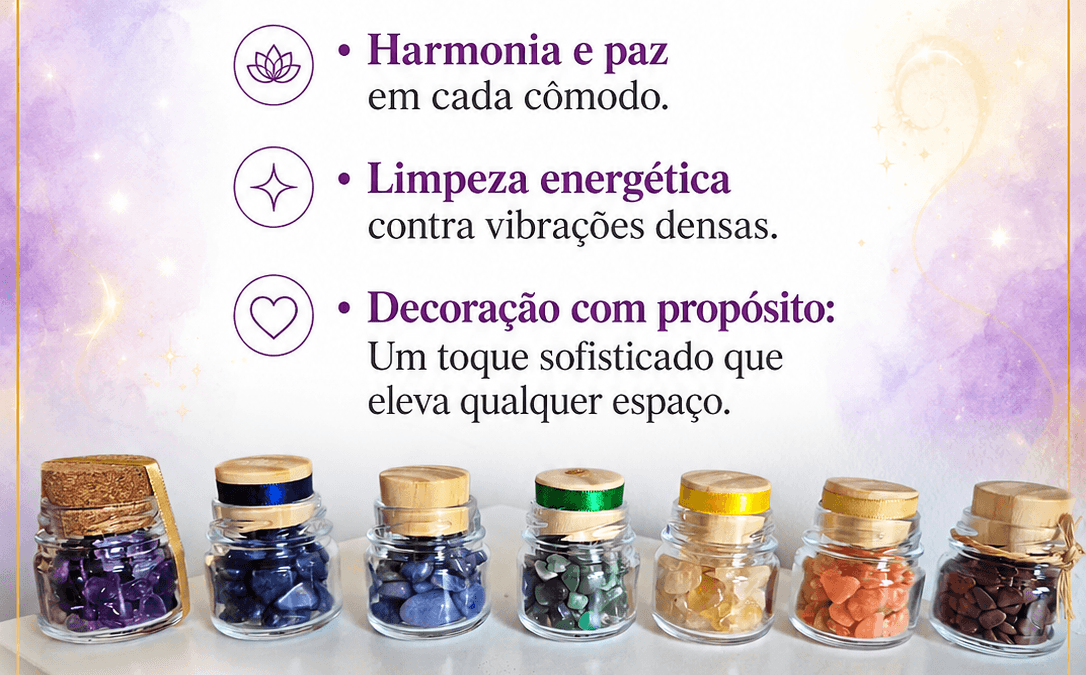 Kit Pote dos 7 Chakras - Um kit completo com potes intencionados Kit Pote dos 7 Chakras - Um kit completo com potes intencionados