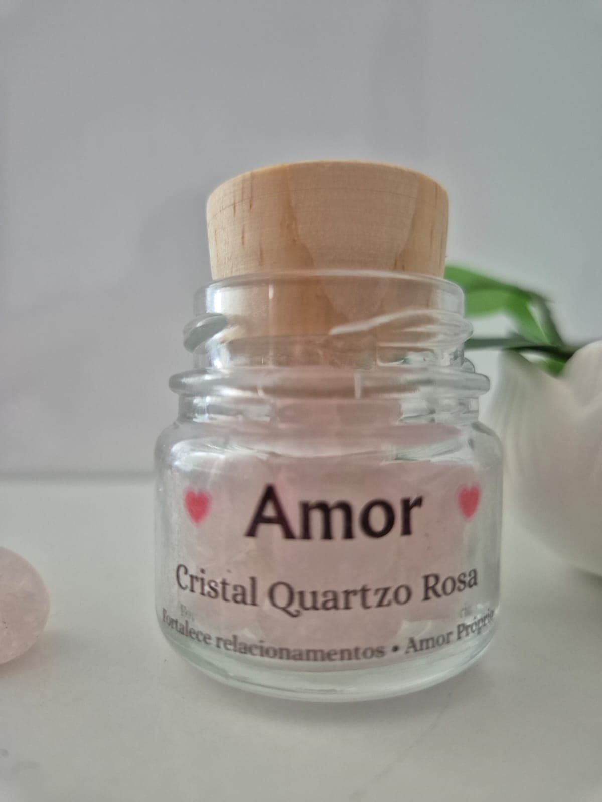 Quartzo Rosa - Pote de Cristal Natural - Pedra do Amor e do poder feminino Quartzo Rosa - Pote de Cristal Natural - Pedra do Amor e do poder feminino