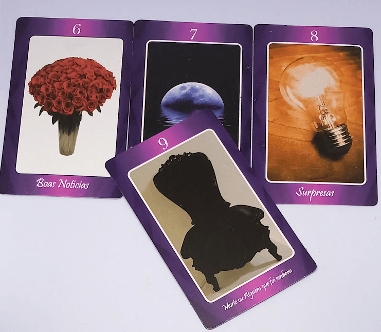 Baralho Tarot Rosa Caveira Roxo Deck 36 Cartas Oráculo Baralho Tarot Rosa Caveira Roxo Deck 36 Cartas Oráculo