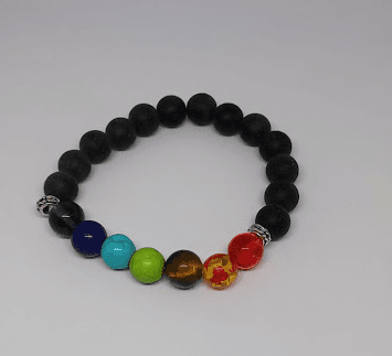 Pulseira 7 Chakras com Pedra Vulcânica – Equilíbrio, Proteção e Bem-Estar Pulseira 7 Chakras com Pedra Vulcânica – Equilíbrio, Proteção e Bem-Estar