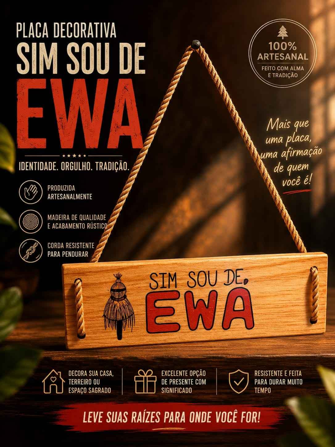 placa decorativa de ewá placa decorativa de ewá