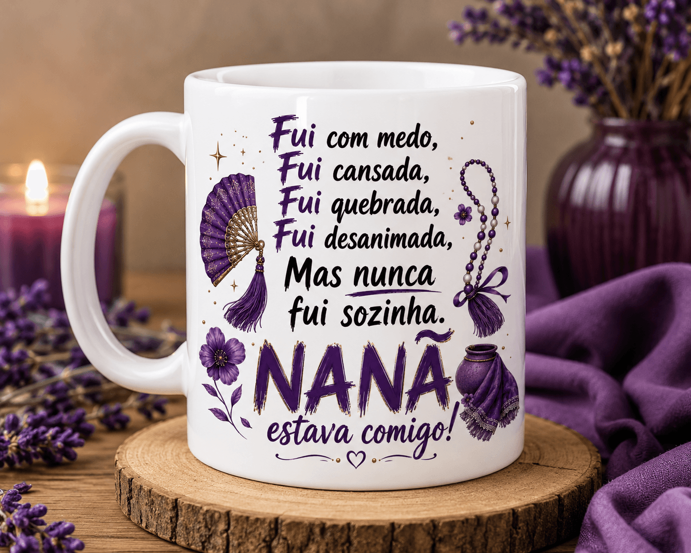 Caneca cerâmica coleção Nunca fui sozinho Caneca cerâmica coleção Nunca fui sozinho