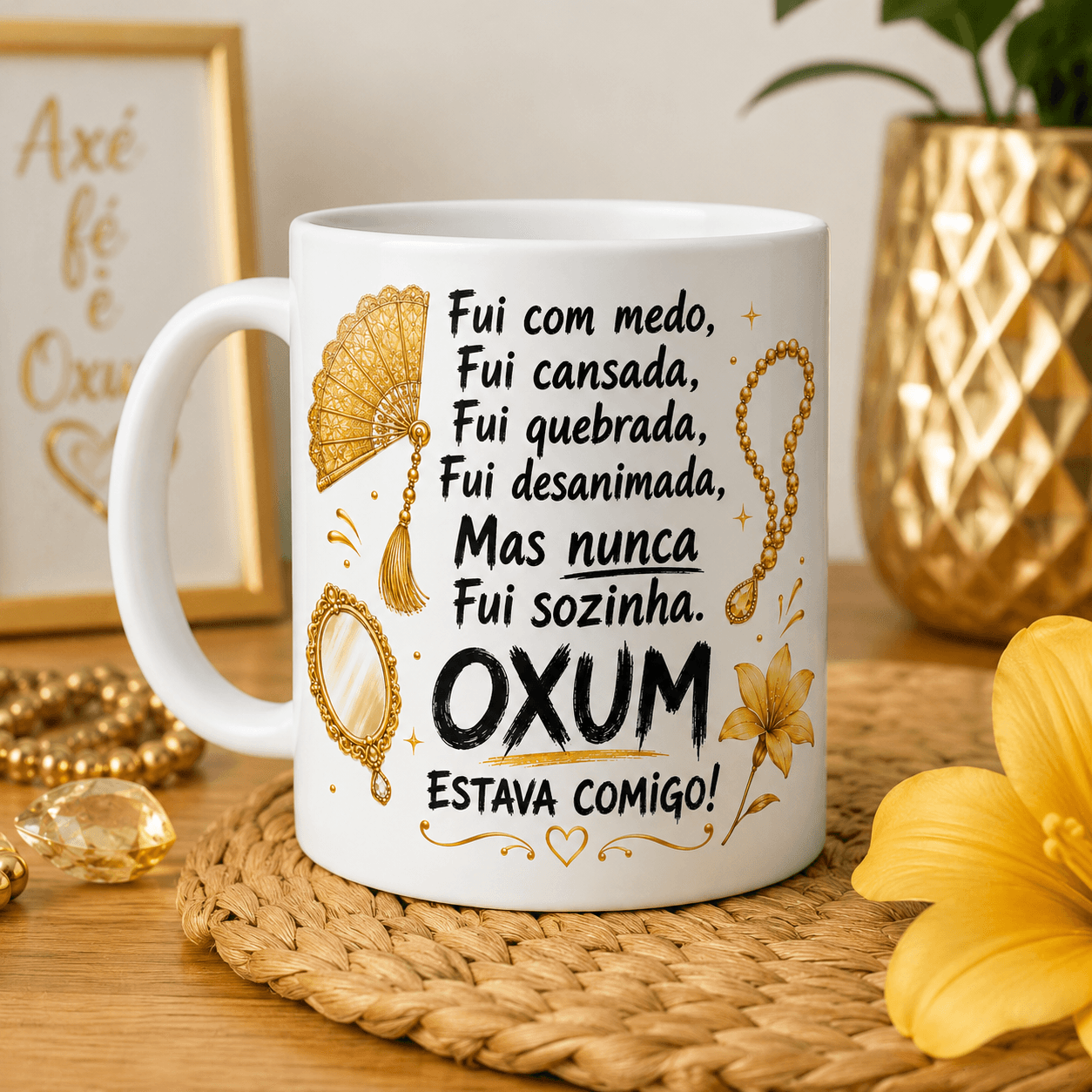 Caneca cerâmica coleção Nunca fui sozinho Caneca cerâmica coleção Nunca fui sozinho