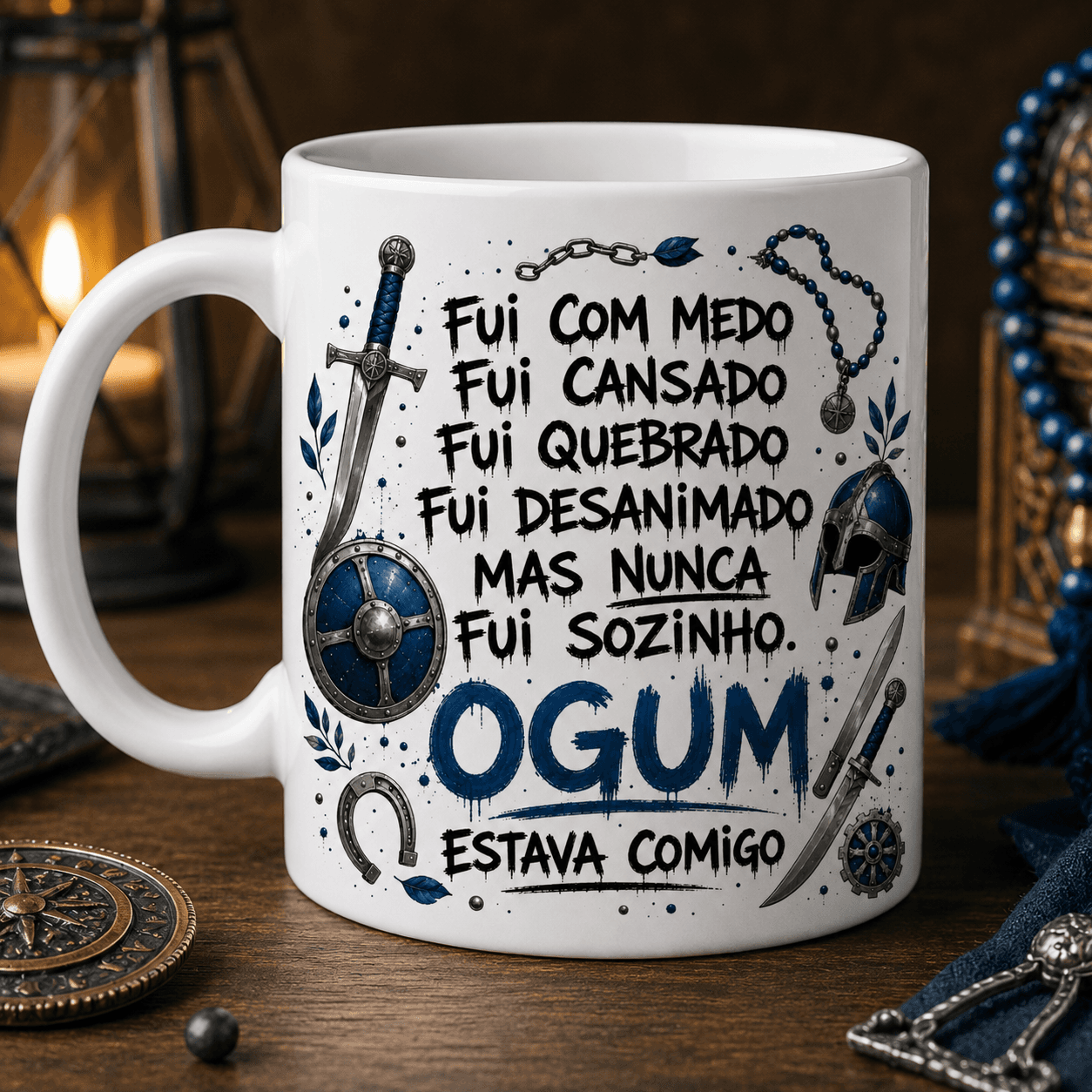 Caneca cerâmica coleção Nunca fui sozinho Caneca cerâmica coleção Nunca fui sozinho