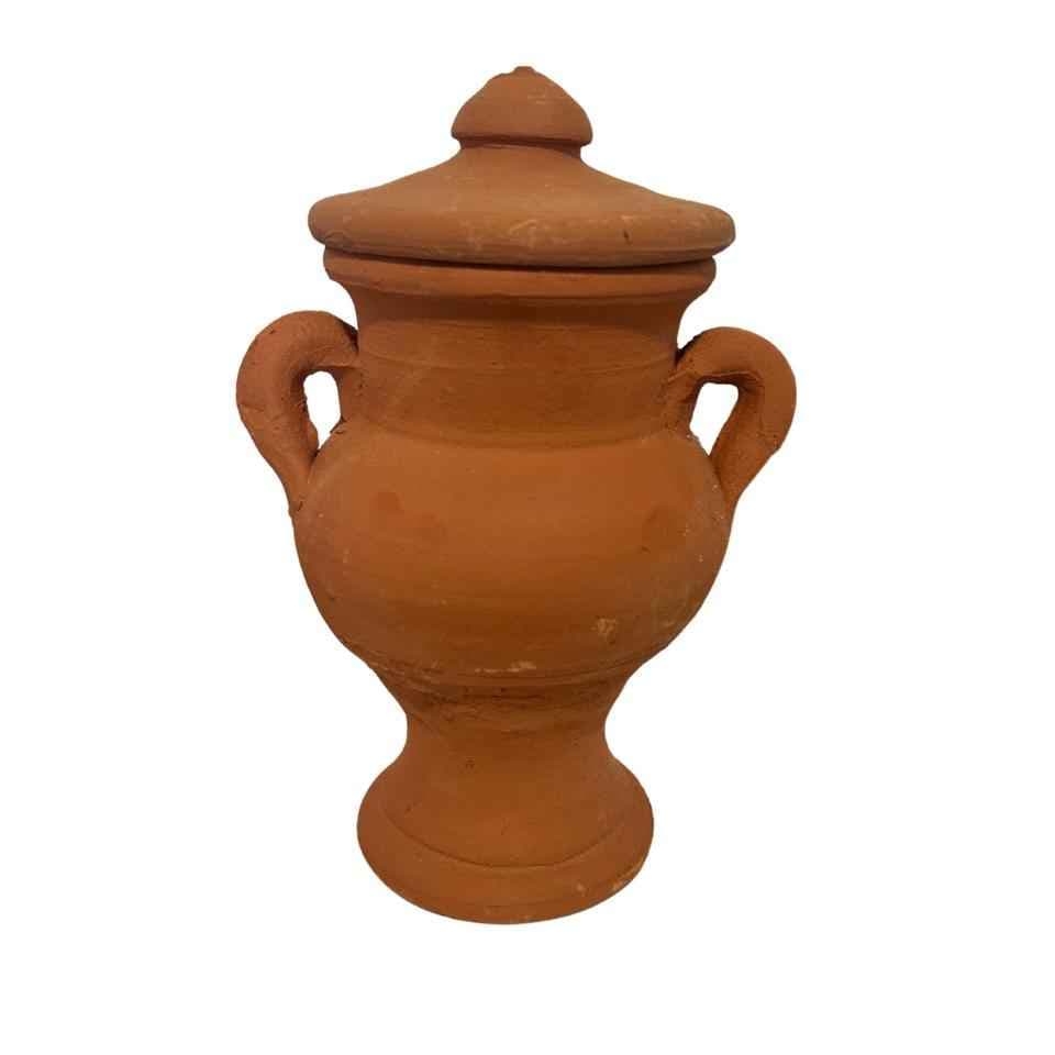 Quartinha de Barro 16cm Com Asa/Alça Assentamento Fundamento Umbanda Candomble Quartinha de Barro 16cm Com Asa/Alça Assentamento Fundamento Umbanda Candomble