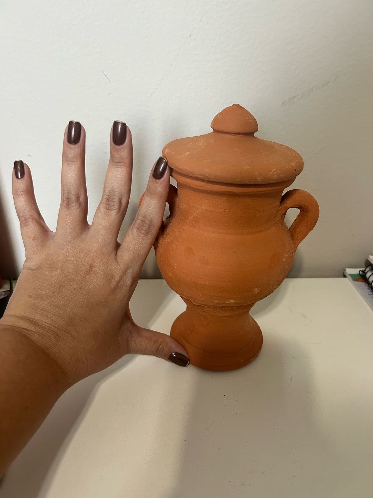 Quartinha de Barro 16cm Com Asa/Alça Assentamento Fundamento Umbanda Candomble Quartinha de Barro 16cm Com Asa/Alça Assentamento Fundamento Umbanda Candomble