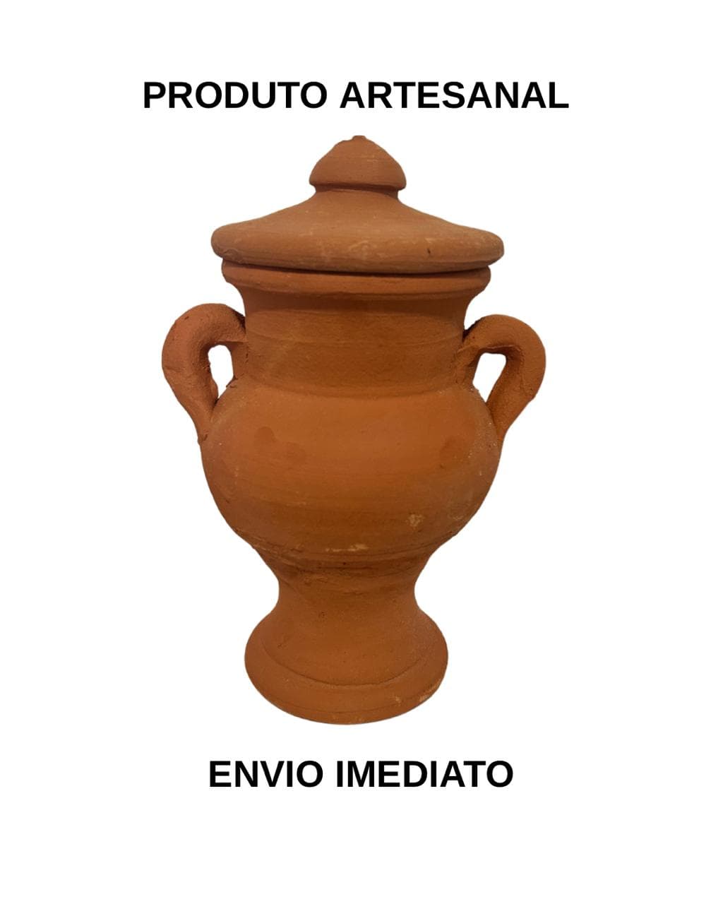 Quartinha de Barro 16cm Com Asa/Alça Assentamento Fundamento Umbanda Candomble Quartinha de Barro 16cm Com Asa/Alça Assentamento Fundamento Umbanda Candomble