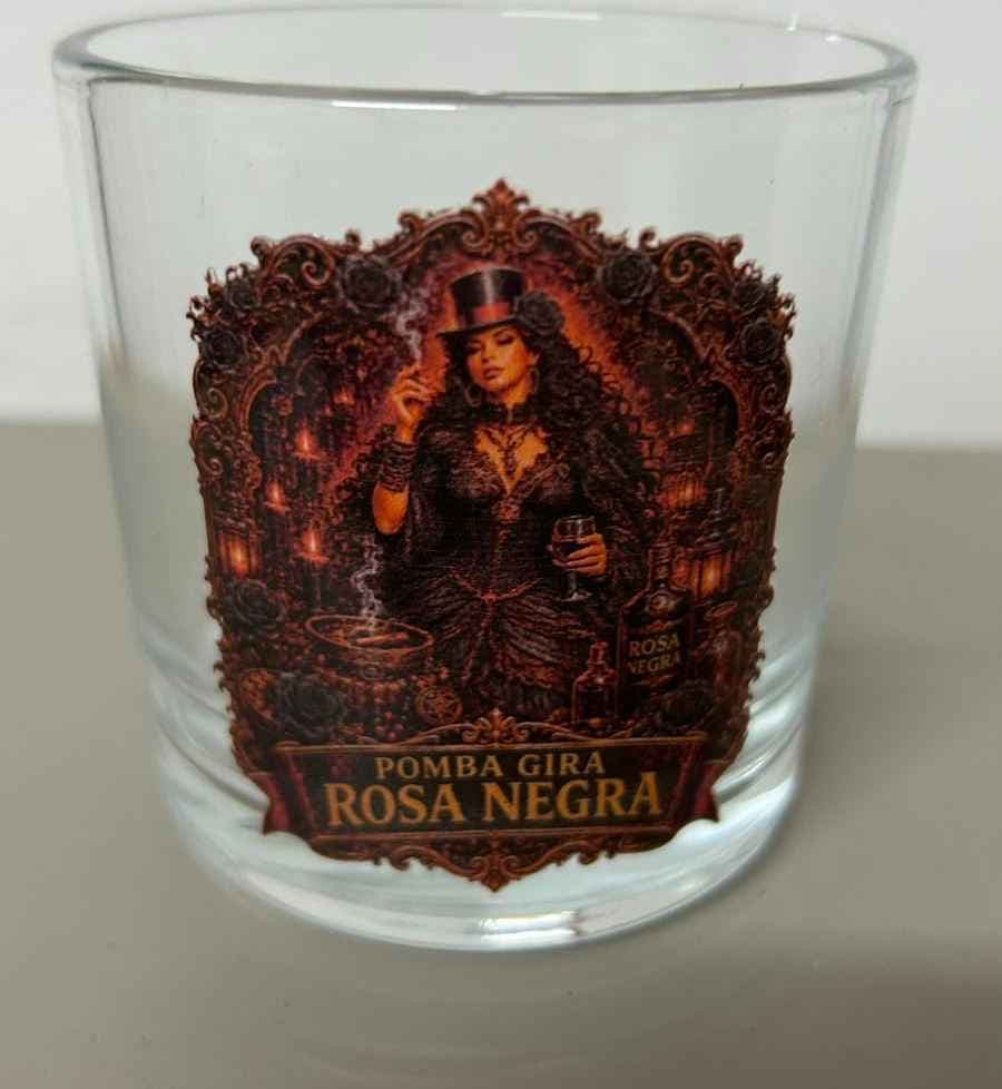 Copo whisky pomba gira - Rosa negra Copo whisky pomba gira - Rosa negra