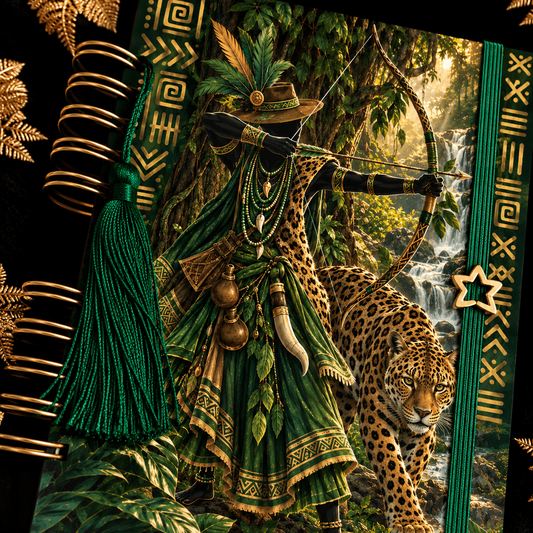 Caderno Personalizado Oxóssi A5 | Caderno de Axé – 120 Folhas Caderno Personalizado Oxóssi A5 | Caderno de Axé – 120 Folhas
