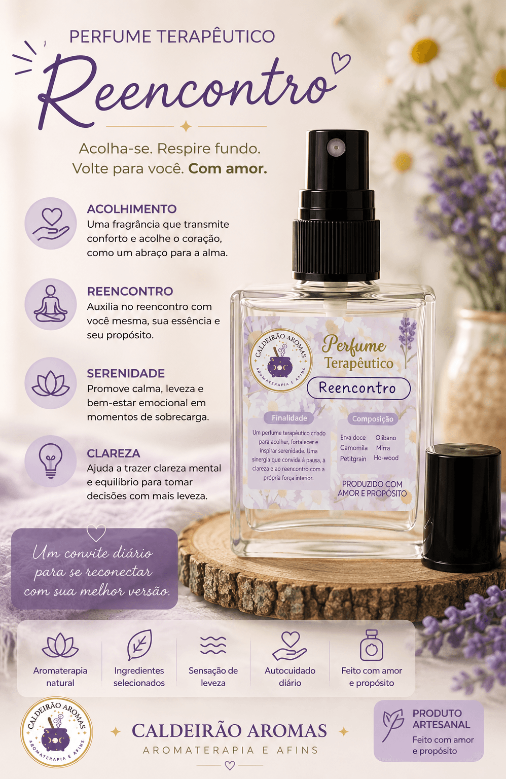 Perfume terapêutico Reencontro 30ml Perfume terapêutico Reencontro 30ml