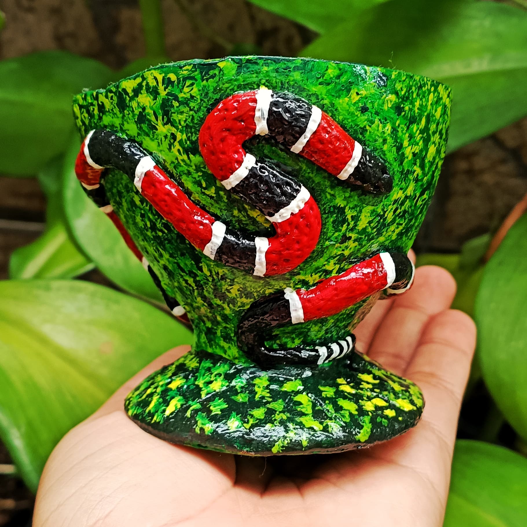 Coité Taça Caboclo Cobra Coral 🌿 3D Coité Taça Caboclo Cobra Coral 🌿 3D