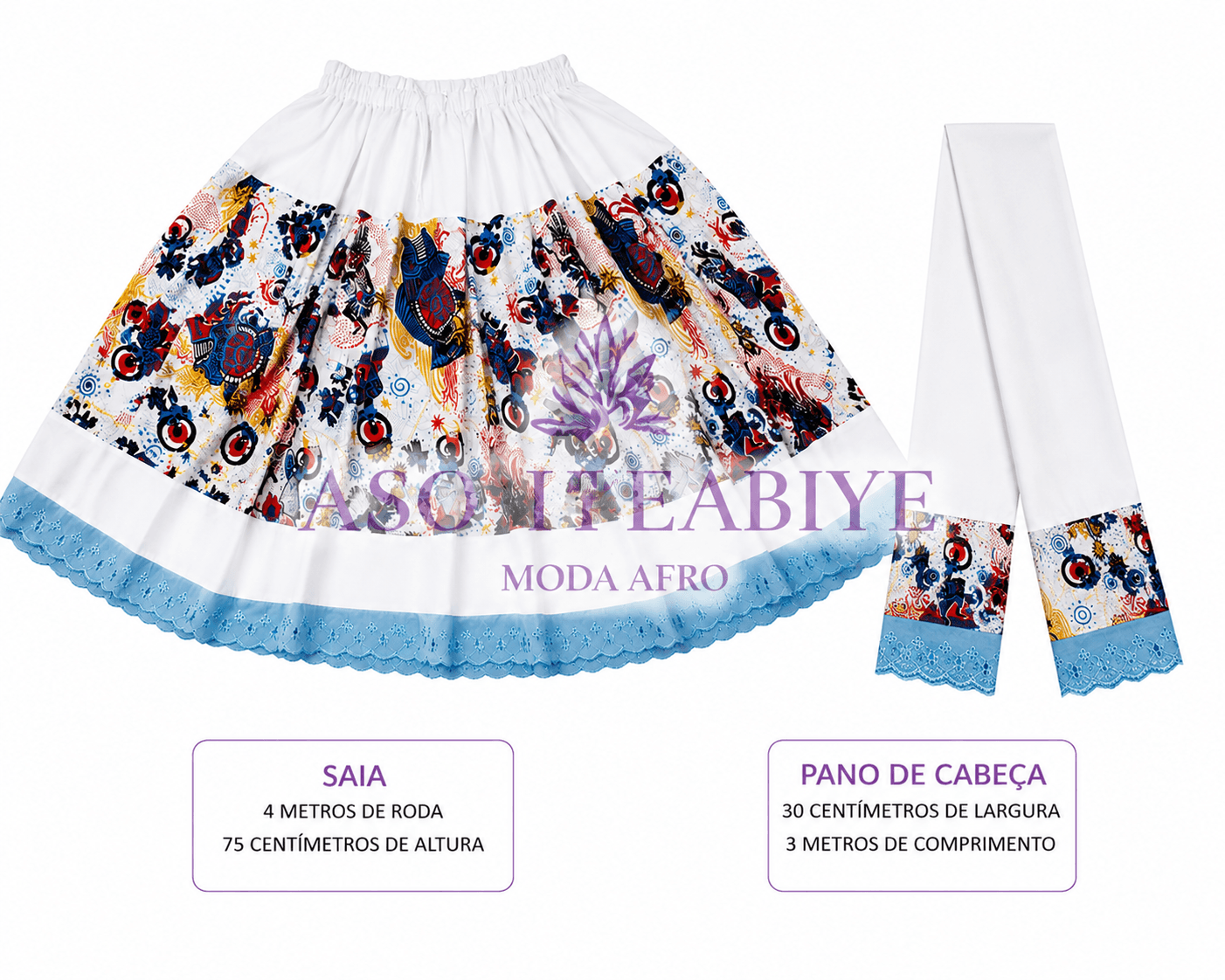 Roupa de candomblé e umbanda. Saia e pano de cabeça. Roupa de candomblé e umbanda. Saia e pano de cabeça.