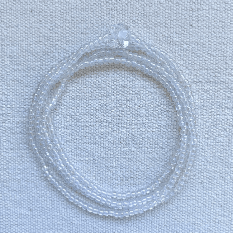 Guia de Iemanjá Transparente Fio de Contas Guia de Proteção Orixá Miçanga no Cordonê 65cm Cristal Guia de Iemanjá Transparente Fio de Contas Guia de Proteção Orixá Miçanga no Cordonê 65cm Cristal