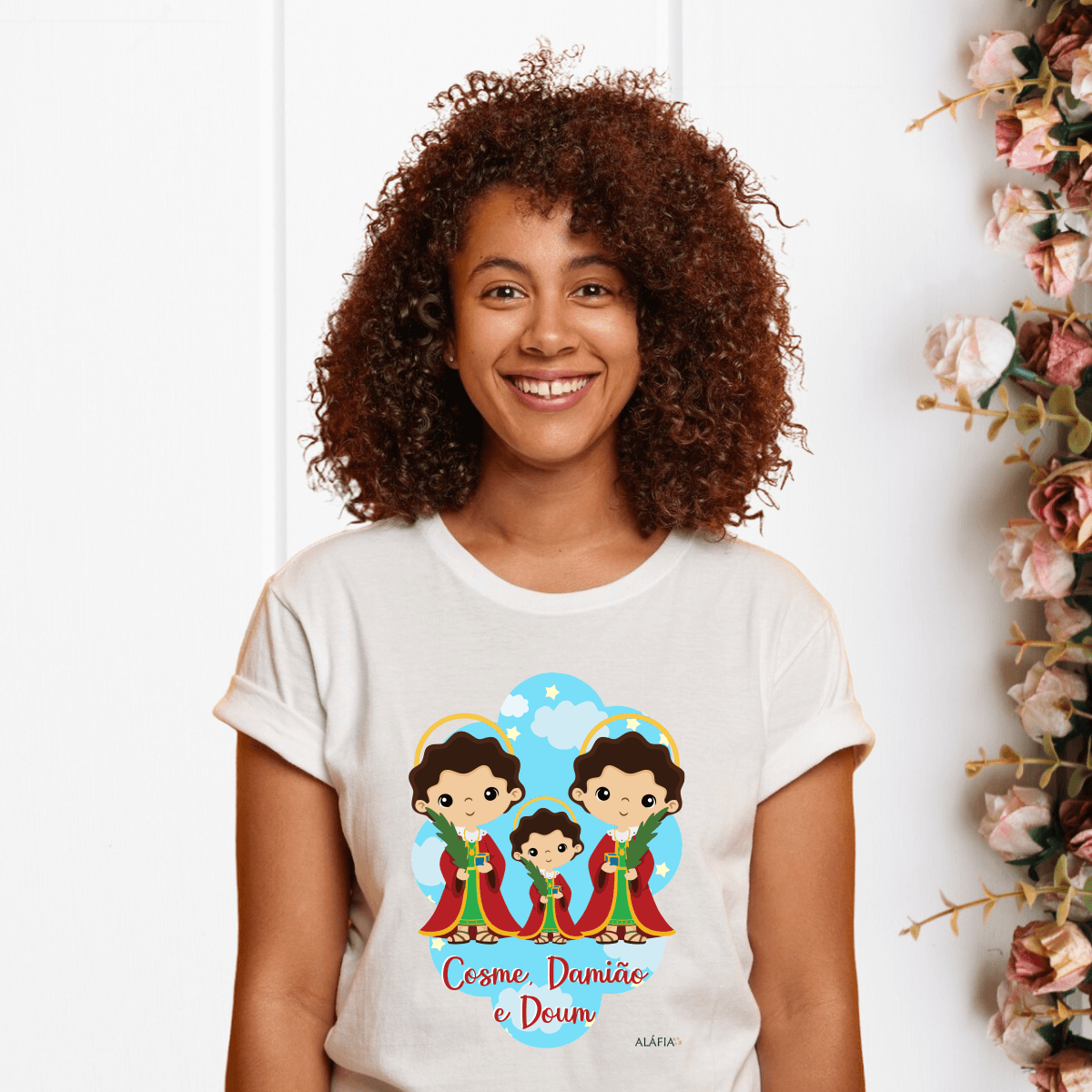Camiseta - Umbanda - Aláfia - São Cosme, Damião e Doum Camiseta - Umbanda - Aláfia - São Cosme, Damião e Doum