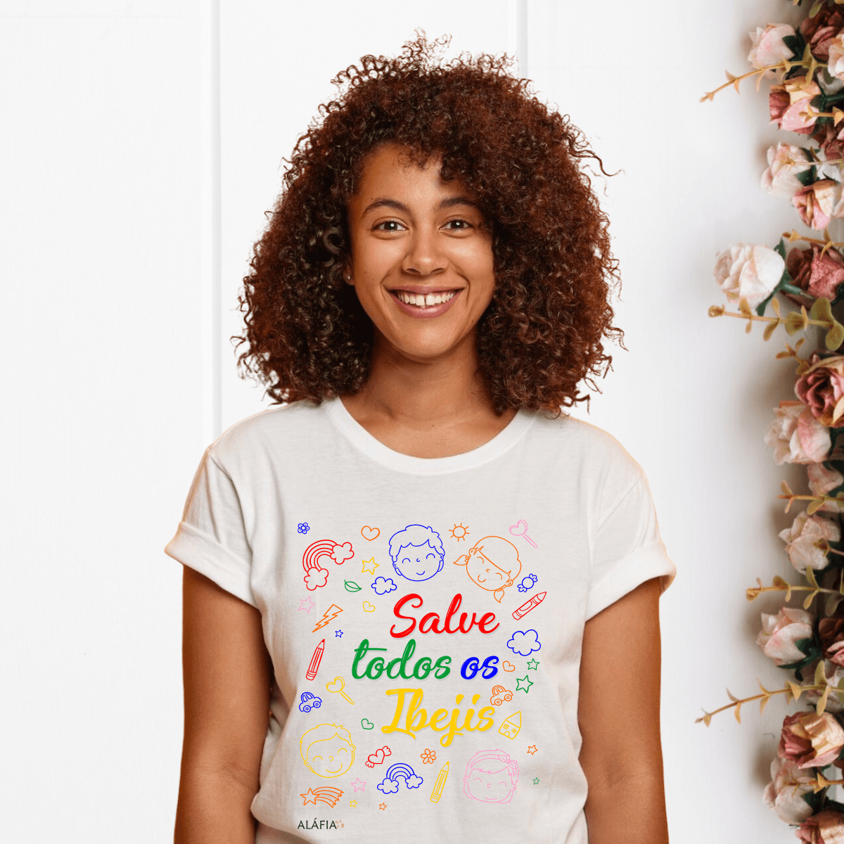 Camiseta - Umbanda - Aláfia- Salve Todos os Ibejis Camiseta - Umbanda - Aláfia- Salve Todos os Ibejis