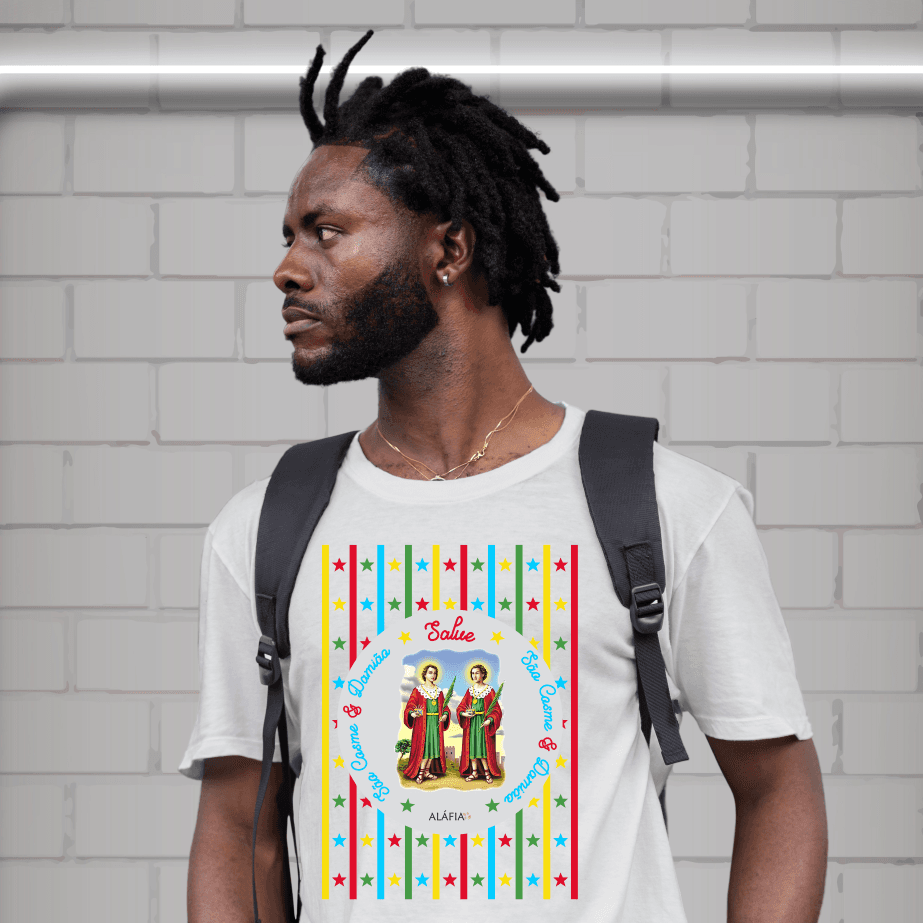 Camiseta - Umbanda - Aláfia- Salve São Cosme E Damião Camiseta - Umbanda - Aláfia- Salve São Cosme E Damião