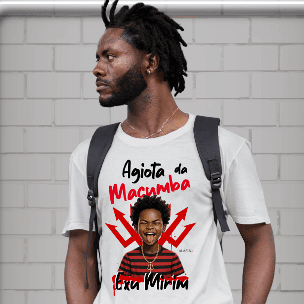 Camiseta - Umbanda - Aláfia - Agiota da Macumba - Exu Mirim Camiseta - Umbanda - Aláfia - Agiota da Macumba - Exu Mirim