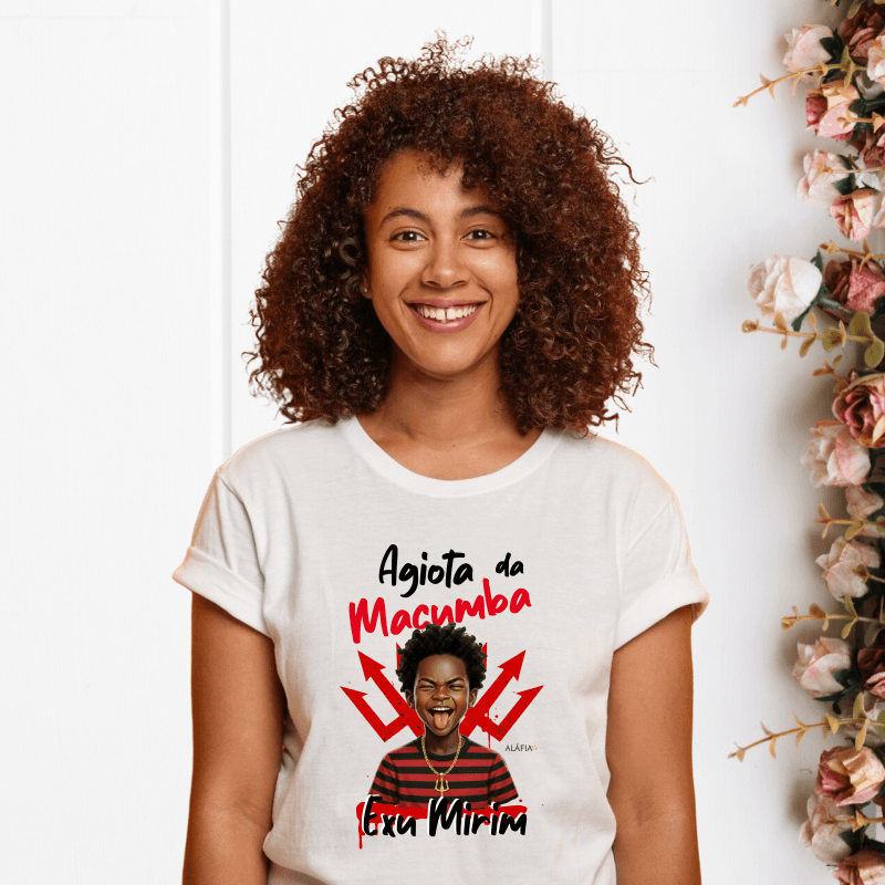 Camiseta - Umbanda - Aláfia - Agiota da Macumba - Exu Mirim Camiseta - Umbanda - Aláfia - Agiota da Macumba - Exu Mirim