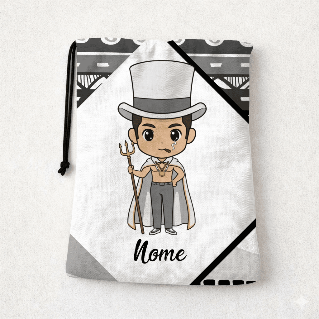 Saquinho Porta Guia Grande - Umbanda Cute - Saco 25x35 Cm - Exu Saquinho Porta Guia Grande - Umbanda Cute - Saco 25x35 Cm - Exu