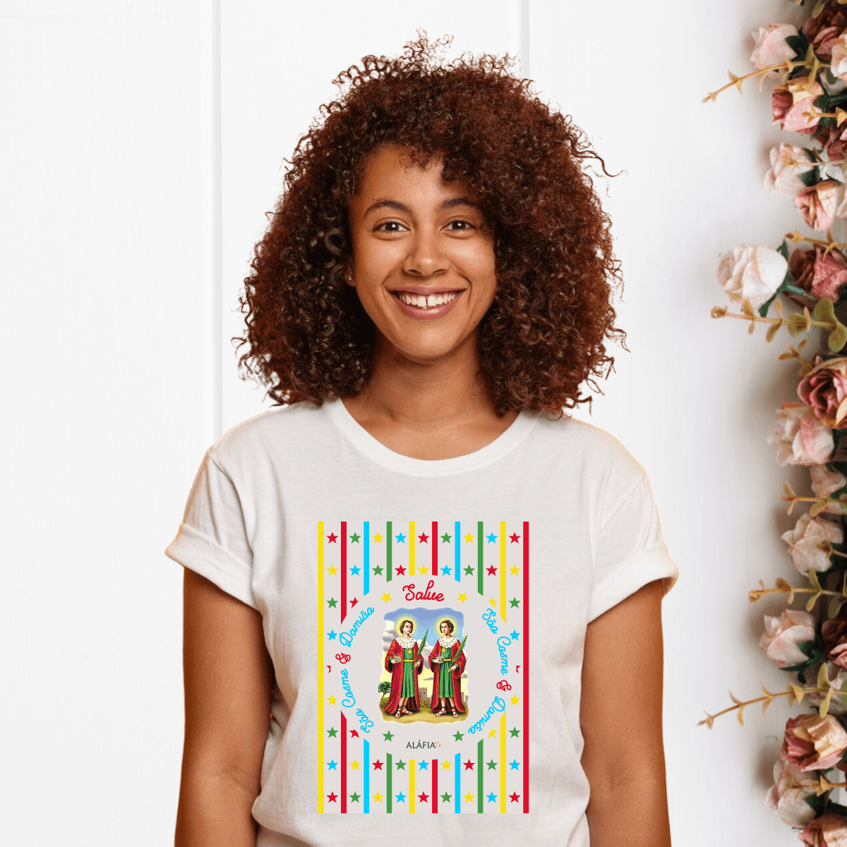 Camiseta - Umbanda - Aláfia- Salve São Cosme E Damião Camiseta - Umbanda - Aláfia- Salve São Cosme E Damião