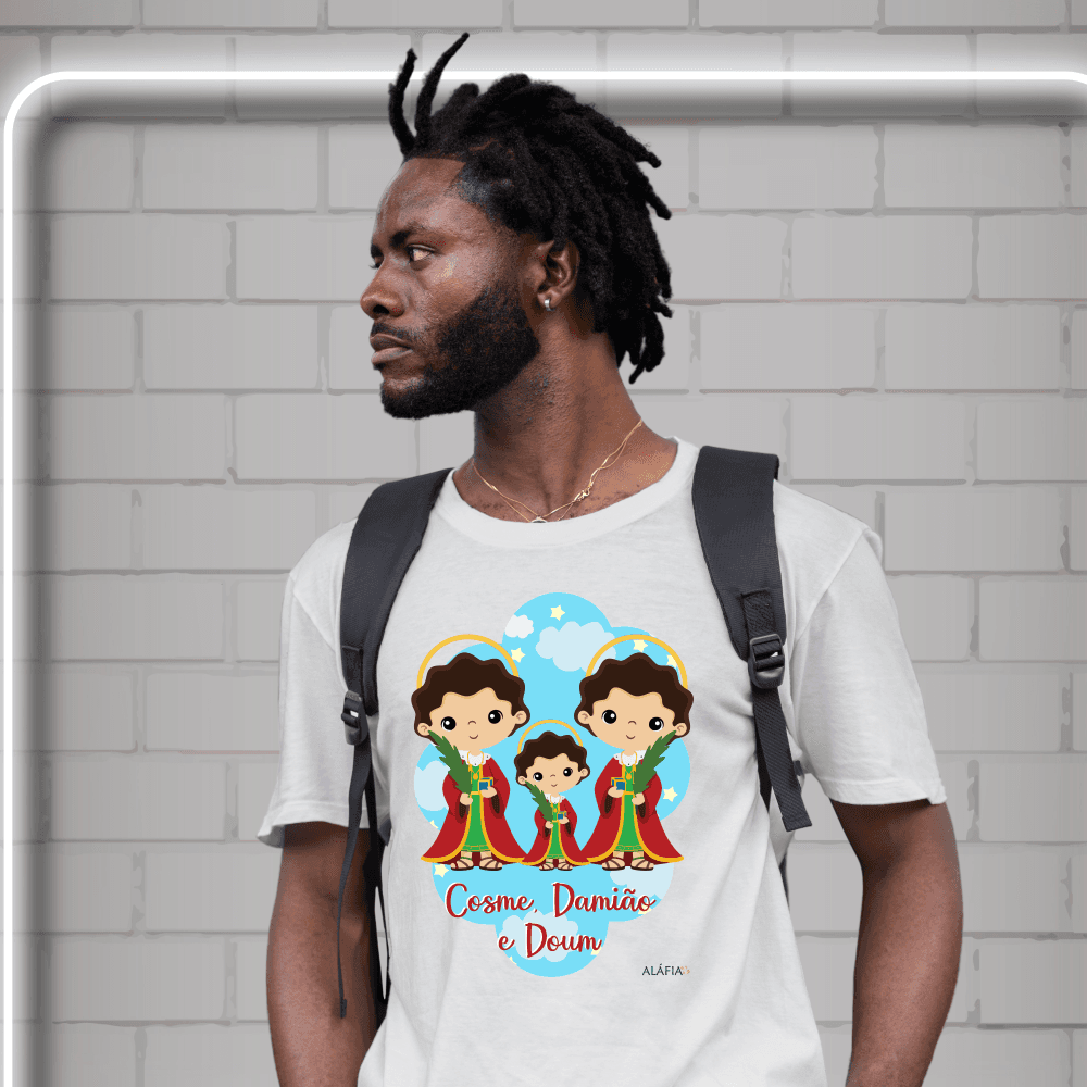Camiseta - Umbanda - Aláfia - São Cosme, Damião e Doum Camiseta - Umbanda - Aláfia - São Cosme, Damião e Doum