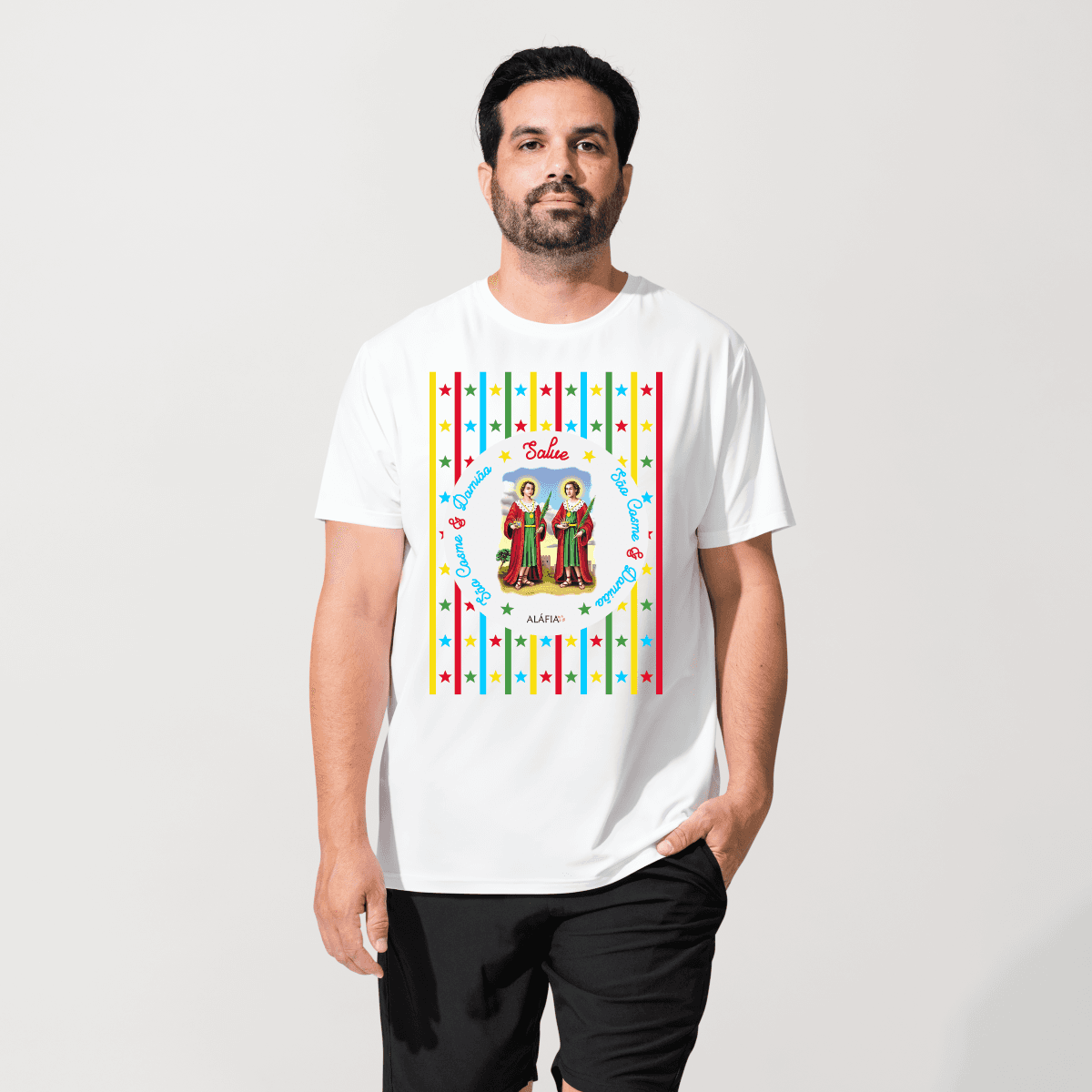Camiseta - Umbanda - Aláfia- Salve São Cosme E Damião Camiseta - Umbanda - Aláfia- Salve São Cosme E Damião