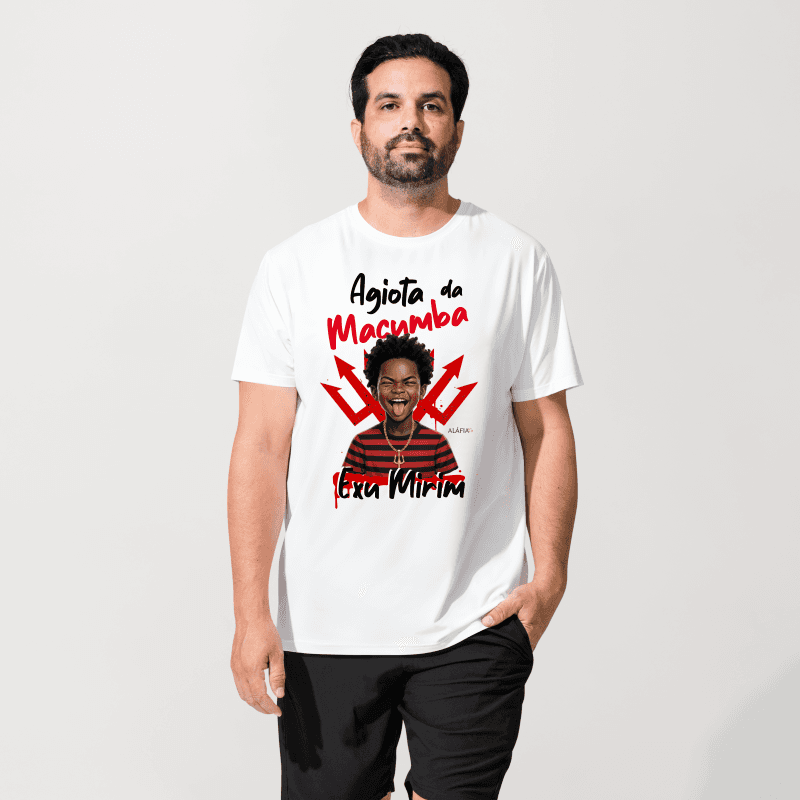 Camiseta - Umbanda - Aláfia - Agiota da Macumba - Exu Mirim Camiseta - Umbanda - Aláfia - Agiota da Macumba - Exu Mirim