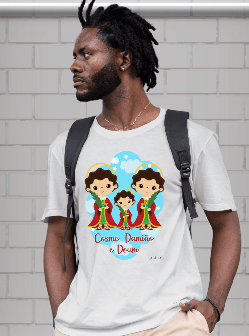 Camiseta - Umbanda - Aláfia - São Cosme, Damião e Doum Camiseta - Umbanda - Aláfia - São Cosme, Damião e Doum