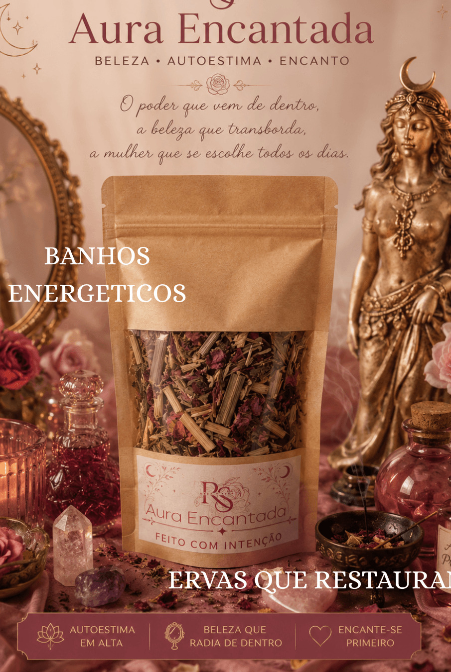 BANHO DE ERVAS ENERGETICO - AURA ENCANTADA - 40 GR BANHO DE ERVAS ENERGETICO - AURA ENCANTADA - 40 GR