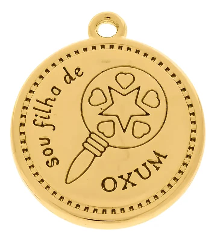 Pulseira Cristais Pingente Orixá Oxum dourada Pulseira Cristais Pingente Orixá Oxum dourada
