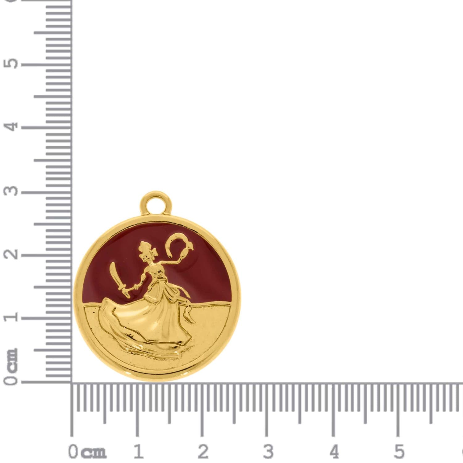 Colar Iansã Pingente Medalha Orixá dourado Colar Iansã Pingente Medalha Orixá dourado