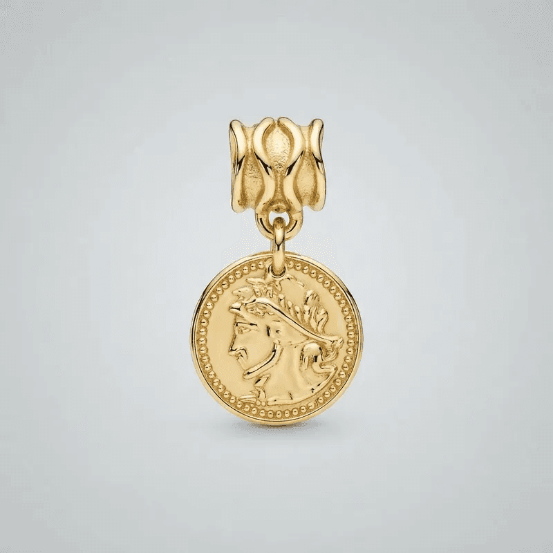 Berloque para Pulseira Cigana Pingente Moeda dourado Berloque para Pulseira Cigana Pingente Moeda dourado