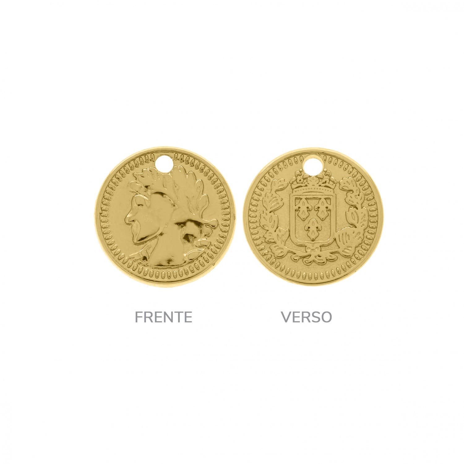 Berloque para Pulseira Cigana Pingente Moeda dourado Berloque para Pulseira Cigana Pingente Moeda dourado