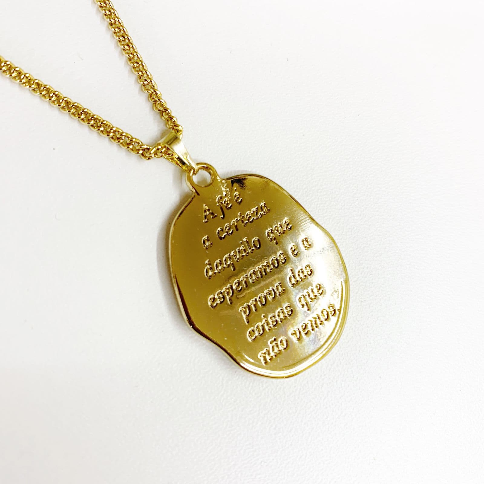 Colar Religioso Medalha Oxumaré Dourado 50 Cm Colar Religioso Medalha Oxumaré Dourado 50 Cm