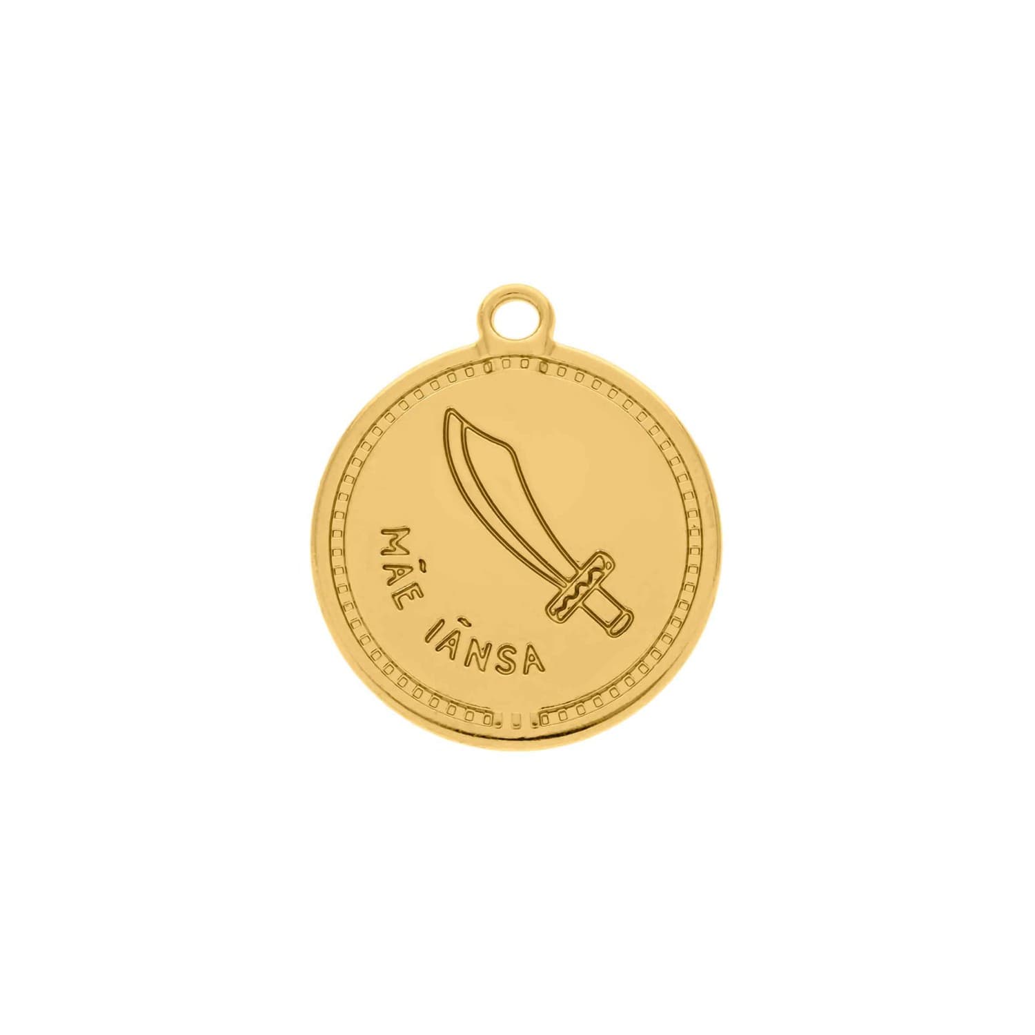 Colar Iansã Pingente Medalha Orixá dourado Colar Iansã Pingente Medalha Orixá dourado