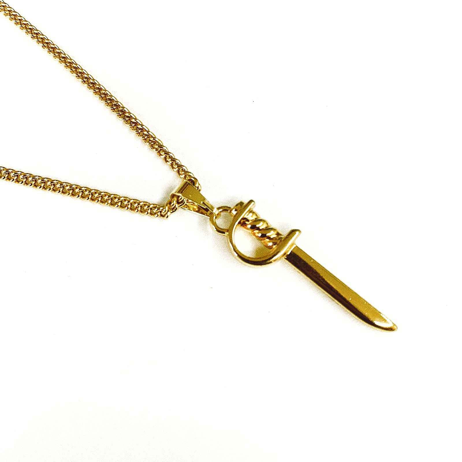 Colar Corrente Simbolo Ogum Orixa dourado Colar Corrente Simbolo Ogum Orixa dourado