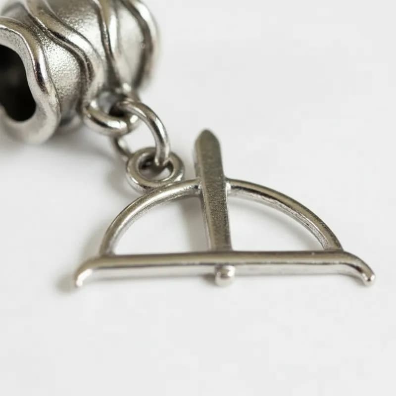 Berloque para Pulseira Pingente Arco de Oxossi prateado Berloque para Pulseira Pingente Arco de Oxossi prateado