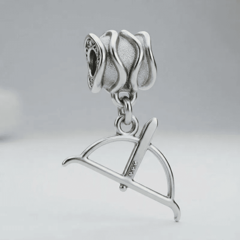 Berloque para Pulseira Pingente Arco de Oxossi prateado Berloque para Pulseira Pingente Arco de Oxossi prateado