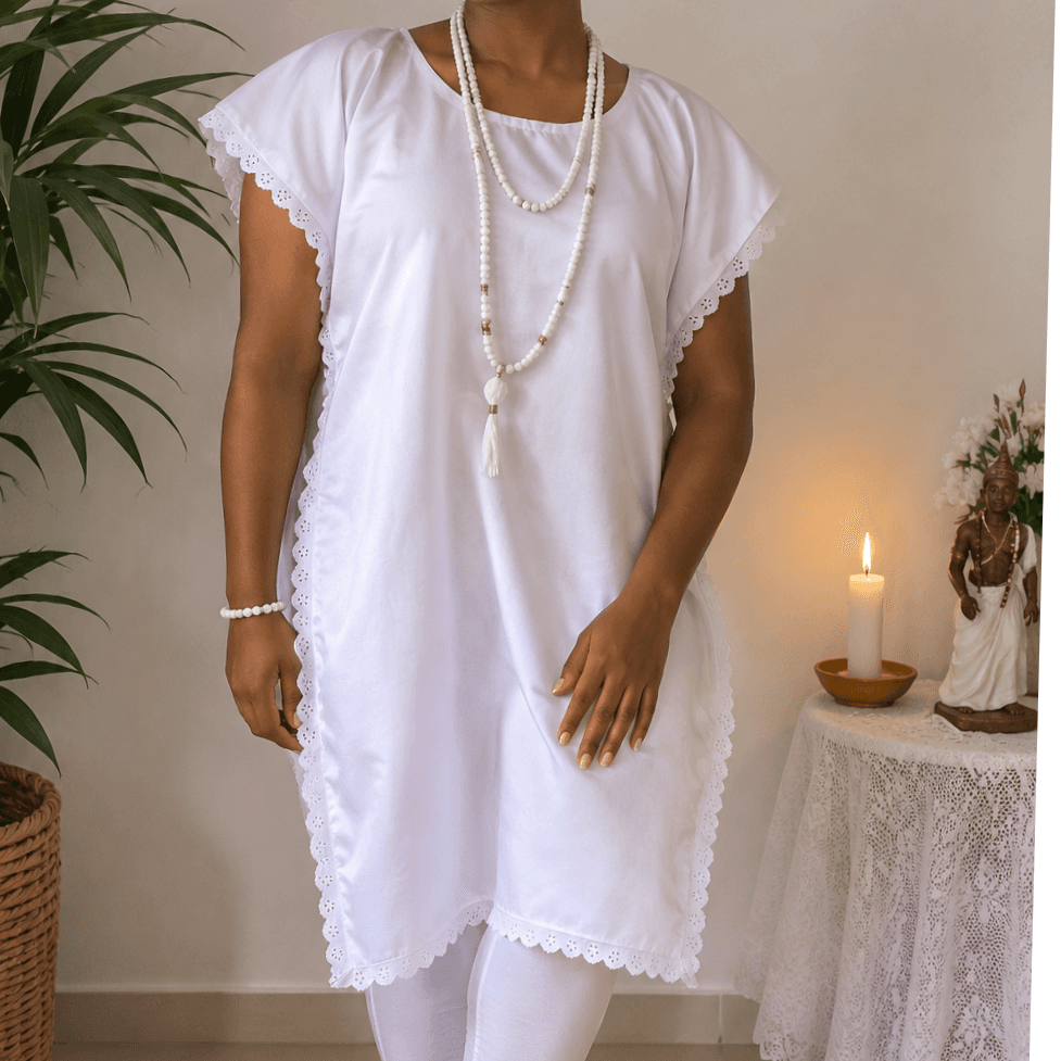 Alaká Branco de ração Simples/ Alaká com pano de cabeça/Umbanda Candomblé Alaká Branco de ração Simples/ Alaká com pano de cabeça/Umbanda Candomblé